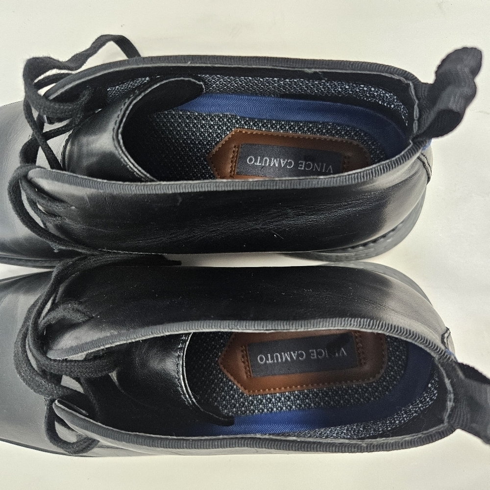 Vince Camuto Stuwert Men Chukka Boots sz 12M Black Leather Upper Casual Comfort - Picture 12 of 13